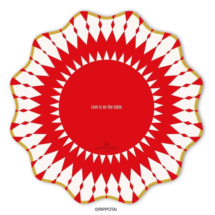 Sets de Table Modernes et Sous-verres Coordonnés 3pcs – Collection "L'amour est sur la Table" pour la vente par Rippotai