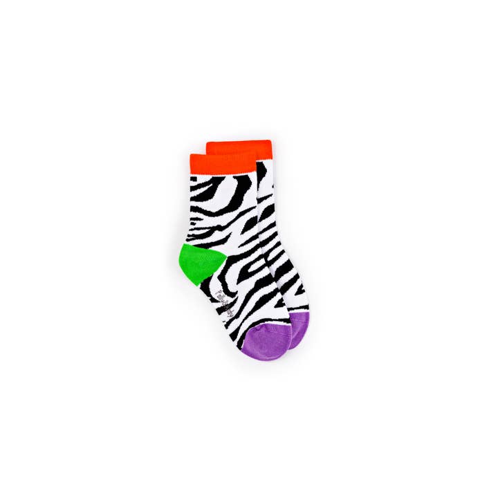 Polly and Andy - Wholesale Socks - Kids - Zebra Stripe Bamboo Sock (seamless toe) - Kids3