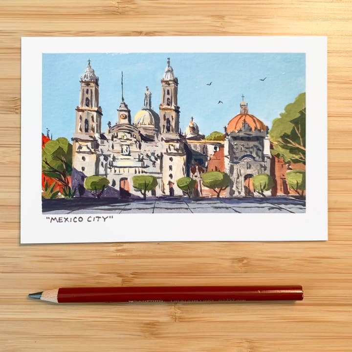 Mexico City - Ciudad de México - CDMX - ART PRINT - Catedral for wholesale by doodle dose