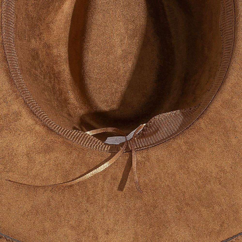 Collections by Fame Accessories - Vente Chapeau de cowboy – femme - Chapeau de cowboy à lanière Western Long Horn5