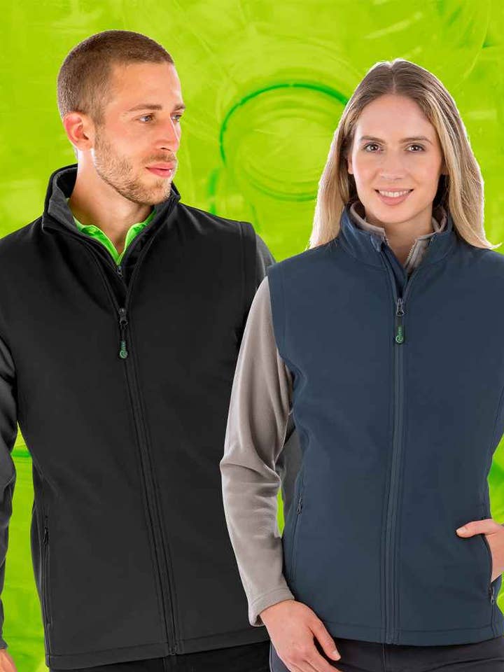 Genuine Recycled Ladies Printable Soft Shell Bodywarmer for wholesale by Pierre Francis