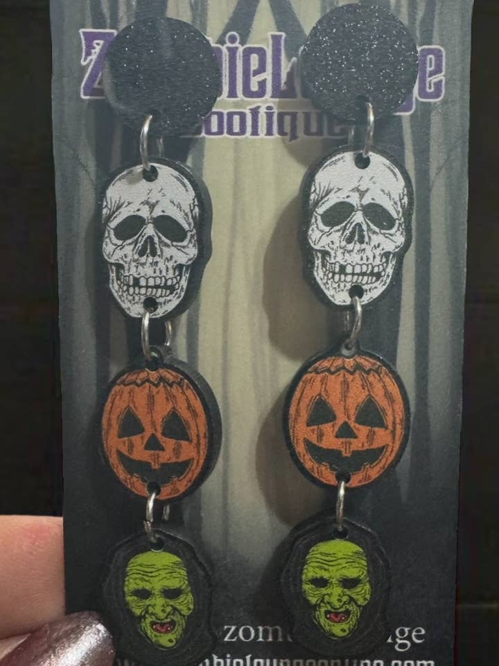 Halloween 3 Dangle Earrings for wholesale by Zombie Lounge Bootique