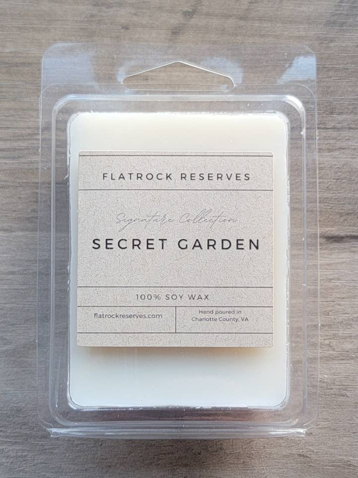 Secret Garden 2.5 oz. Wax Melt for wholesale by Flatrock Reserves