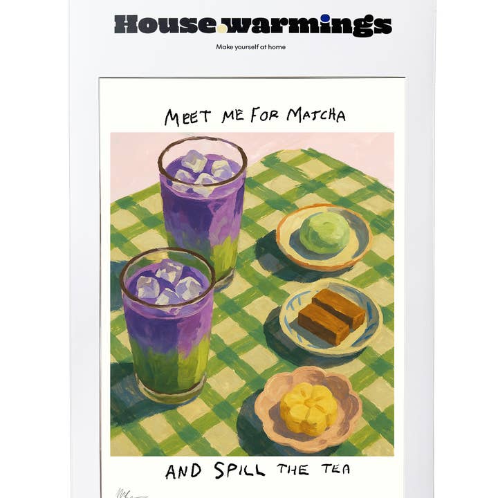 MEET ME FOR MATCHA Art Print - A3 Size for wholesale by Jolly Awesome