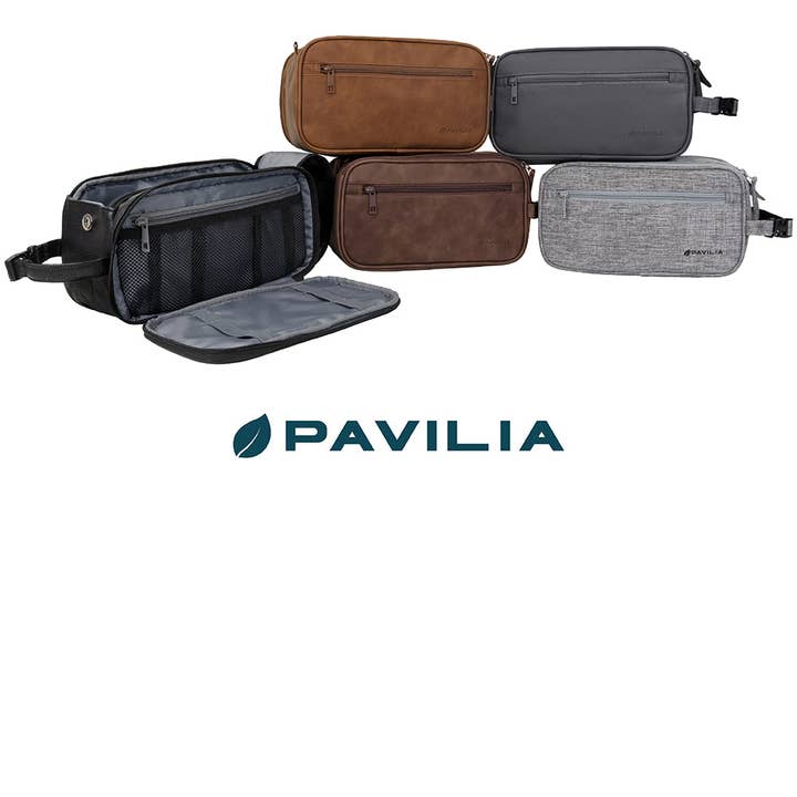 Pavilia - Wholesale Toiletry Bag - Men's - Men's Classic Dopp Kit Toiletry Bag