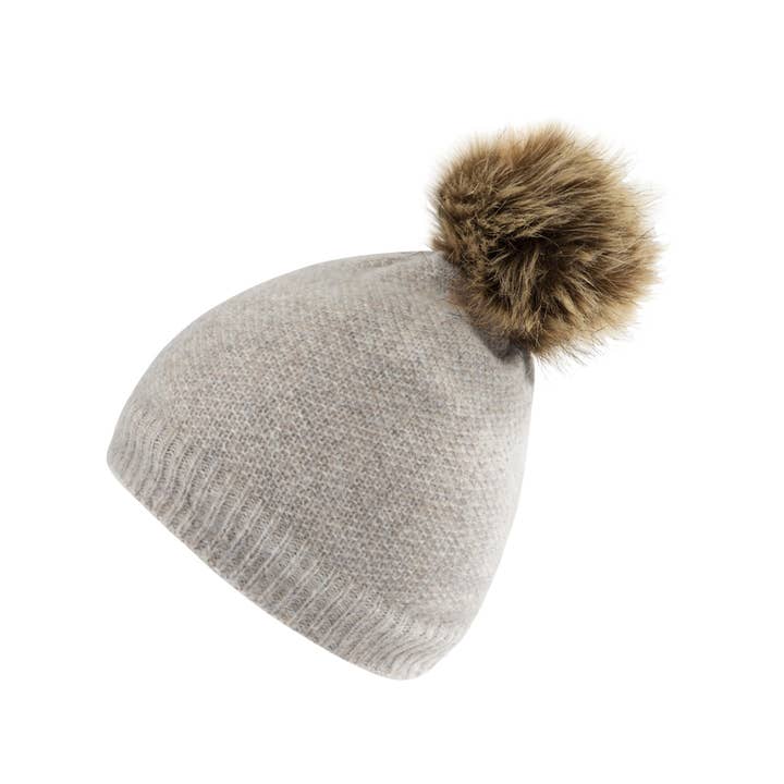 NF Nitzsche Fashion - Wholesale Beanie - Women's - Women's knitted hat in melange look with faux fur1