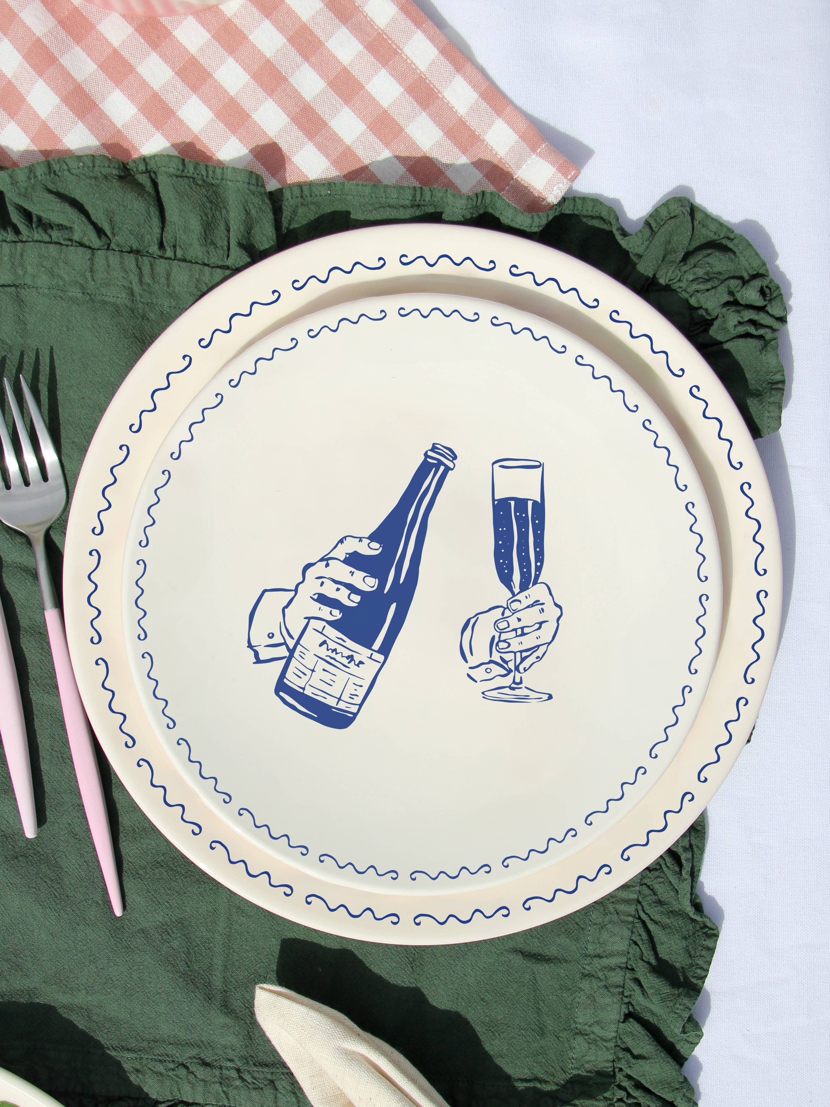 Pó de Barro - Venta al por mayor Plato grande - Plato de postre Delicias de champán Ambiente1