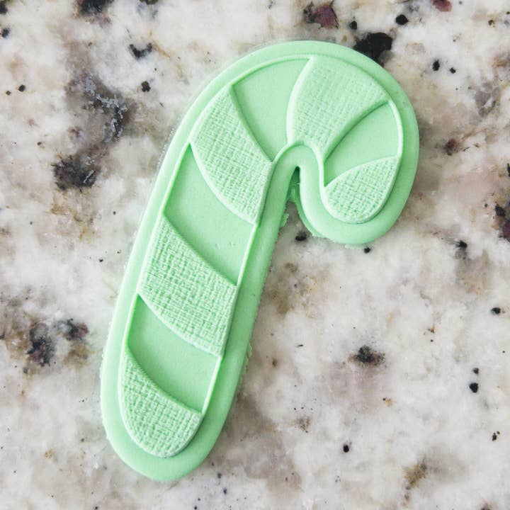 Popup-Stempel und Ausstecher mit Weihnachtsmotiv von Candy Cane Biscuit Cookie für den Großhandel von Cut Bake Stamp