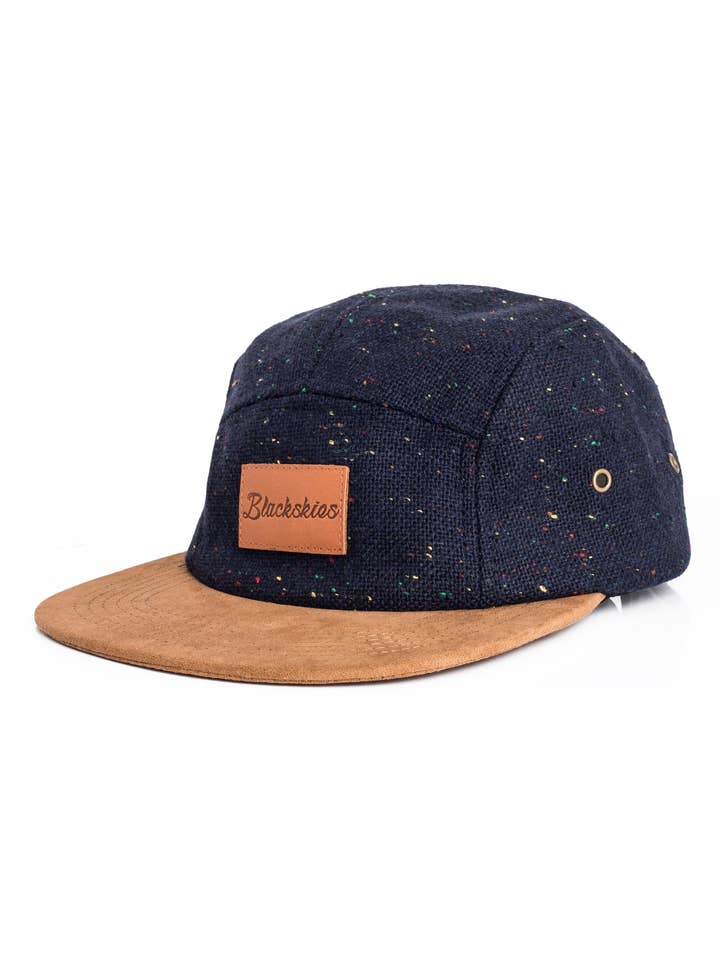 Obsidius 5-panel kasket - Marineblå-brun for engroshandel hos Blackskies