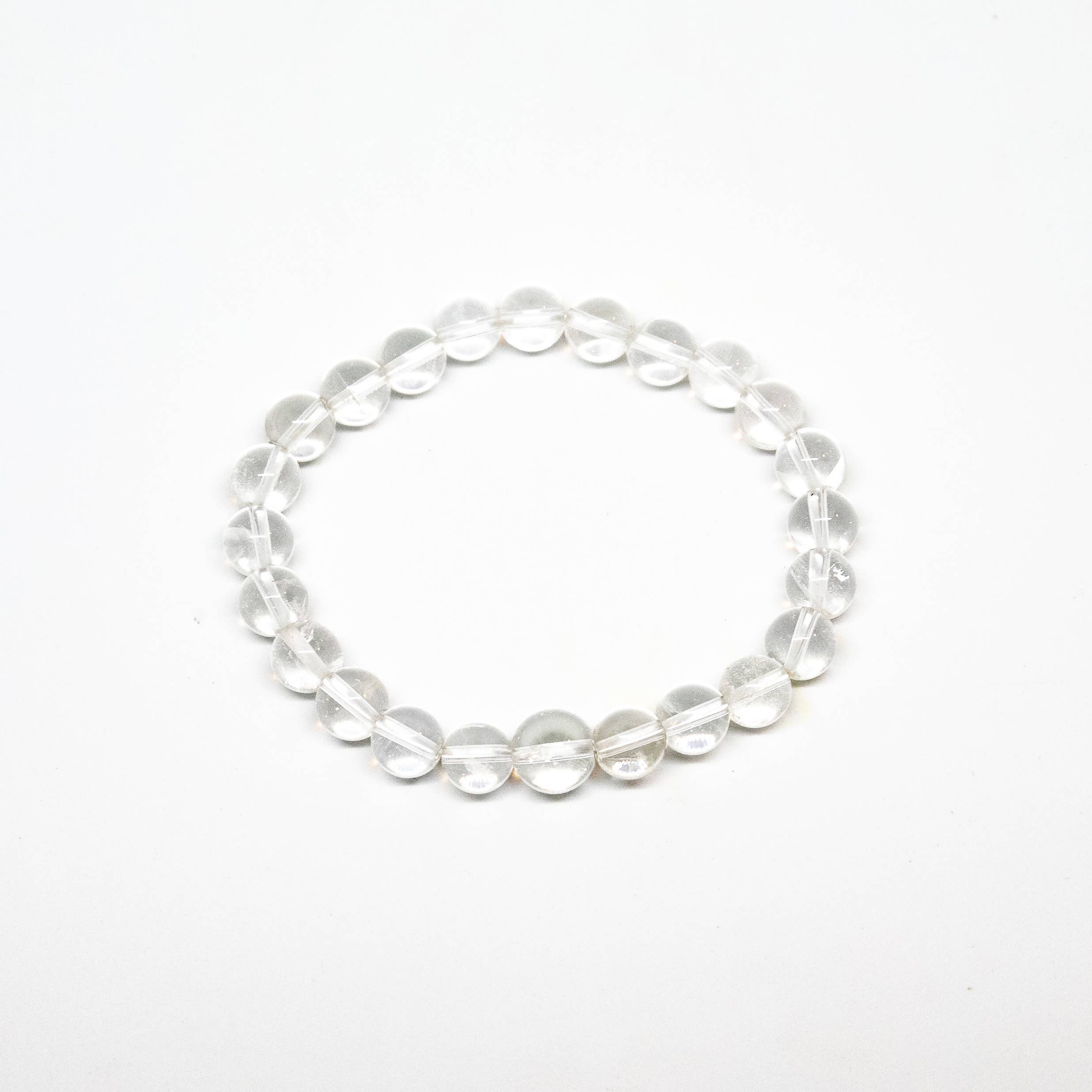 Namu Baru Inc. – wholesale Pärlarmband – Klar Quartz Crystal Beaded Armband - Handled Mala - 8mm4