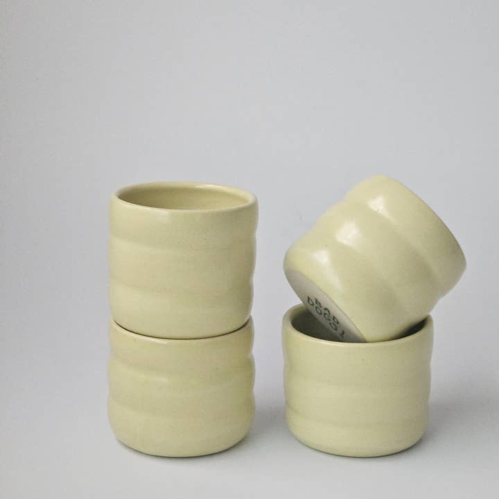 Wiggly Tumbler • Handmade Ceramic Bumpy Wobbly Cup for wholesale by Bad Dogs Studio