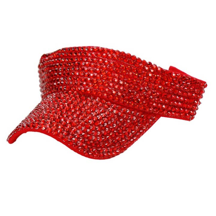 Cap Zone - Vendita all'ingrosso Visiera - Donna - Visiera in acrilico con strass e velcro completa di bling12