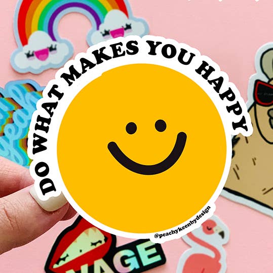 Peachy Keen by Design Co - Wholesale Sticker - Do What Makes You Happy Sticker0