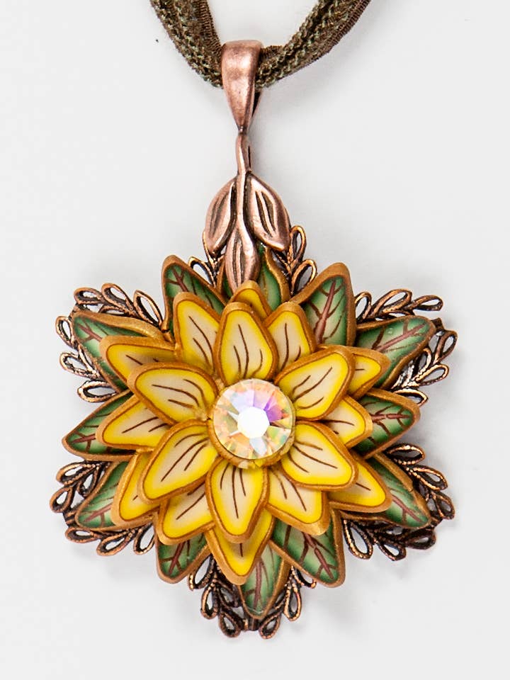 Floral Anhänger Mittel - Sonnenblumenfeld für den Großhandel von Petal Pushers by Janet Pitcher