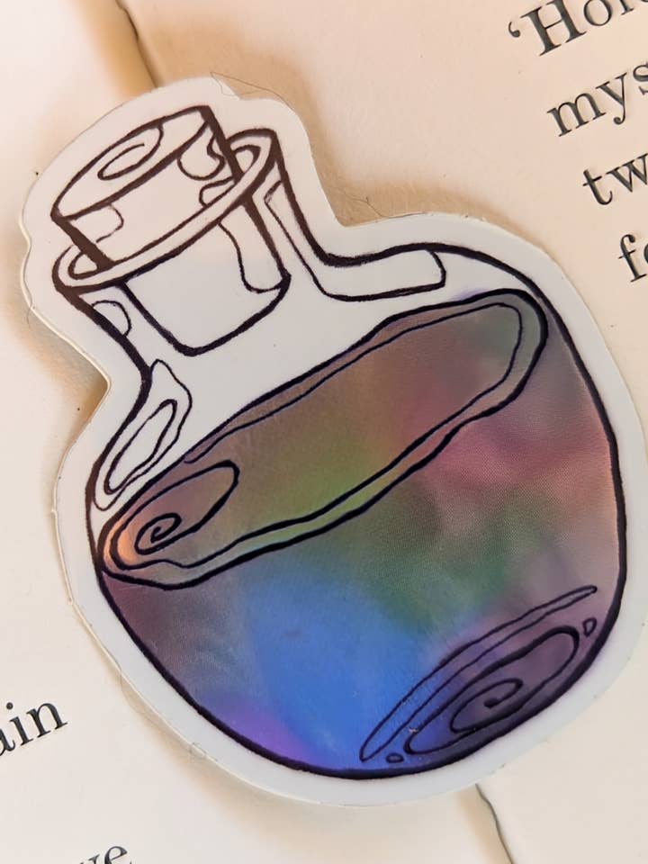 Shiny Potion Vinyl Sticker | Small, Durable and Sparkly! for wholesale by Cae of the Sky