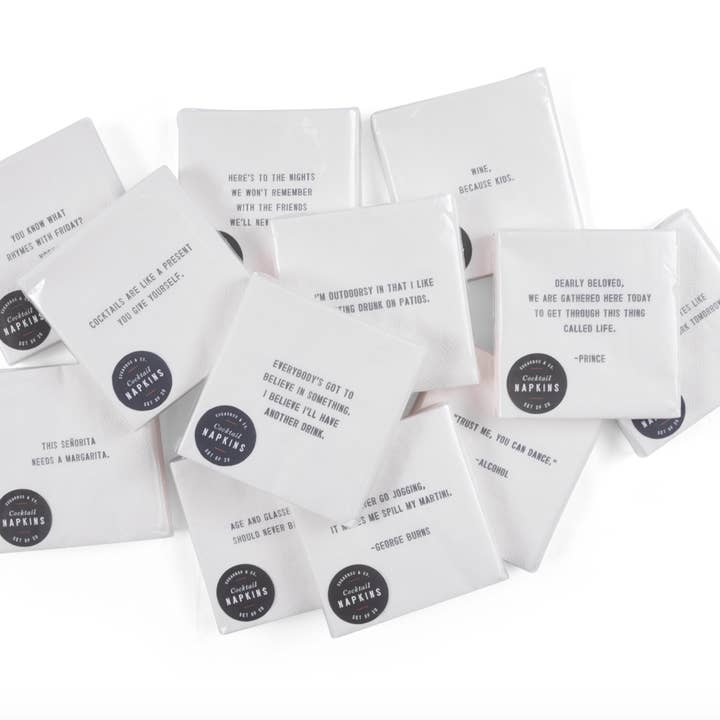 1st Edition Cocktail Napkins (Assorted Pack of 36 Packs) for wholesale by Sugarboo & Co