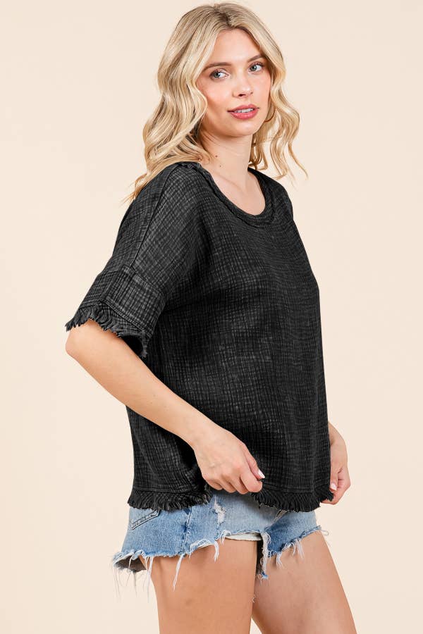 Culture Code - Wholesale Knit Top - Women's - CWT2134MW - SCOOP NECK OVERSIZE TOP1