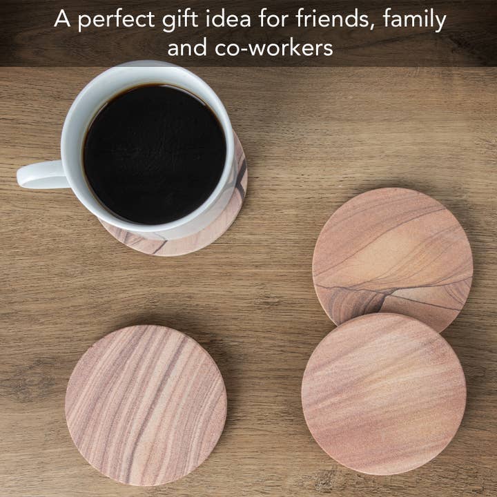 CounterArt/Highland Home/Thirstystone - Wholesale Coasters - Thirstystone Cinnabar All Natural Sandstone Coaster 4 Pack3