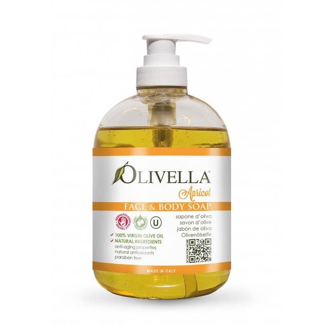 Olivella vloeibare olijfoliezeep: Apricot - 500 ML voor wholesale door Olivella