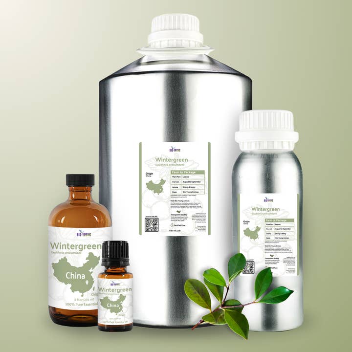 Wintergreen Essential Oils - From Bio-Young Aromas for wholesale by Nature Packaged