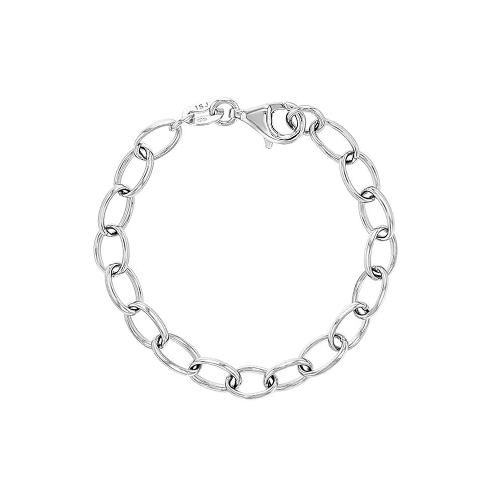 In Season Jewelry – Großhandel Glieder- & Kettenarmband – Klassisches Link-Basisarmband für Mädchen, 5—6 Zoll — Sterlingsilber1