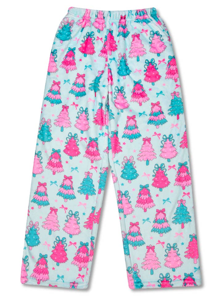 Iscream - Wholesale Lounge Sweatpants/Joggers - Kids - Fancy Trees Plush Pants (Large (14))