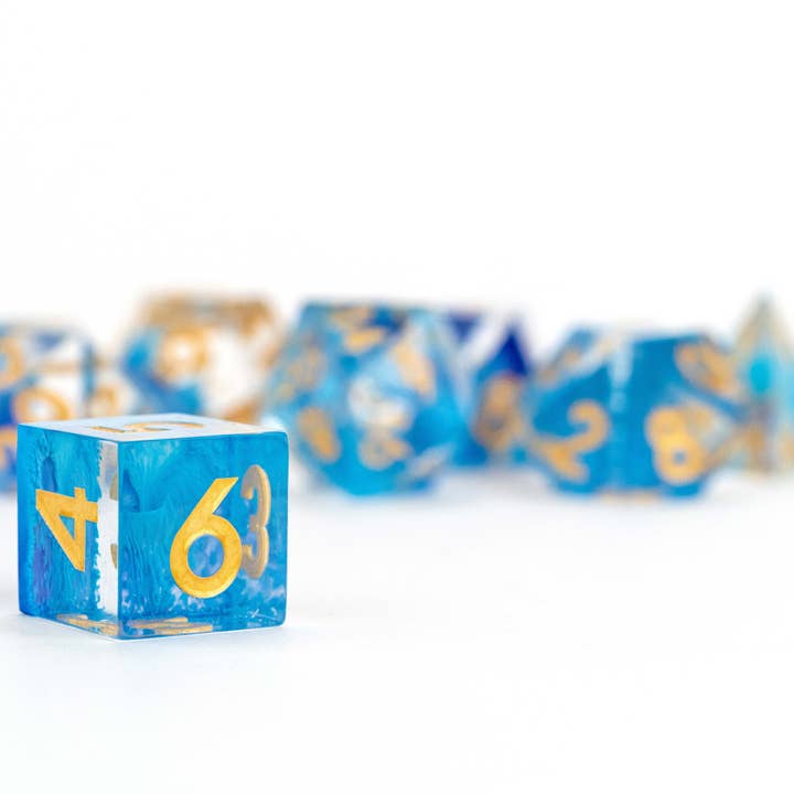 FanRoll by Metallic Dice Games - Vente Dé - Dés à inclusion Sharp Edge fabriqués à la main de première qualité (18 options)