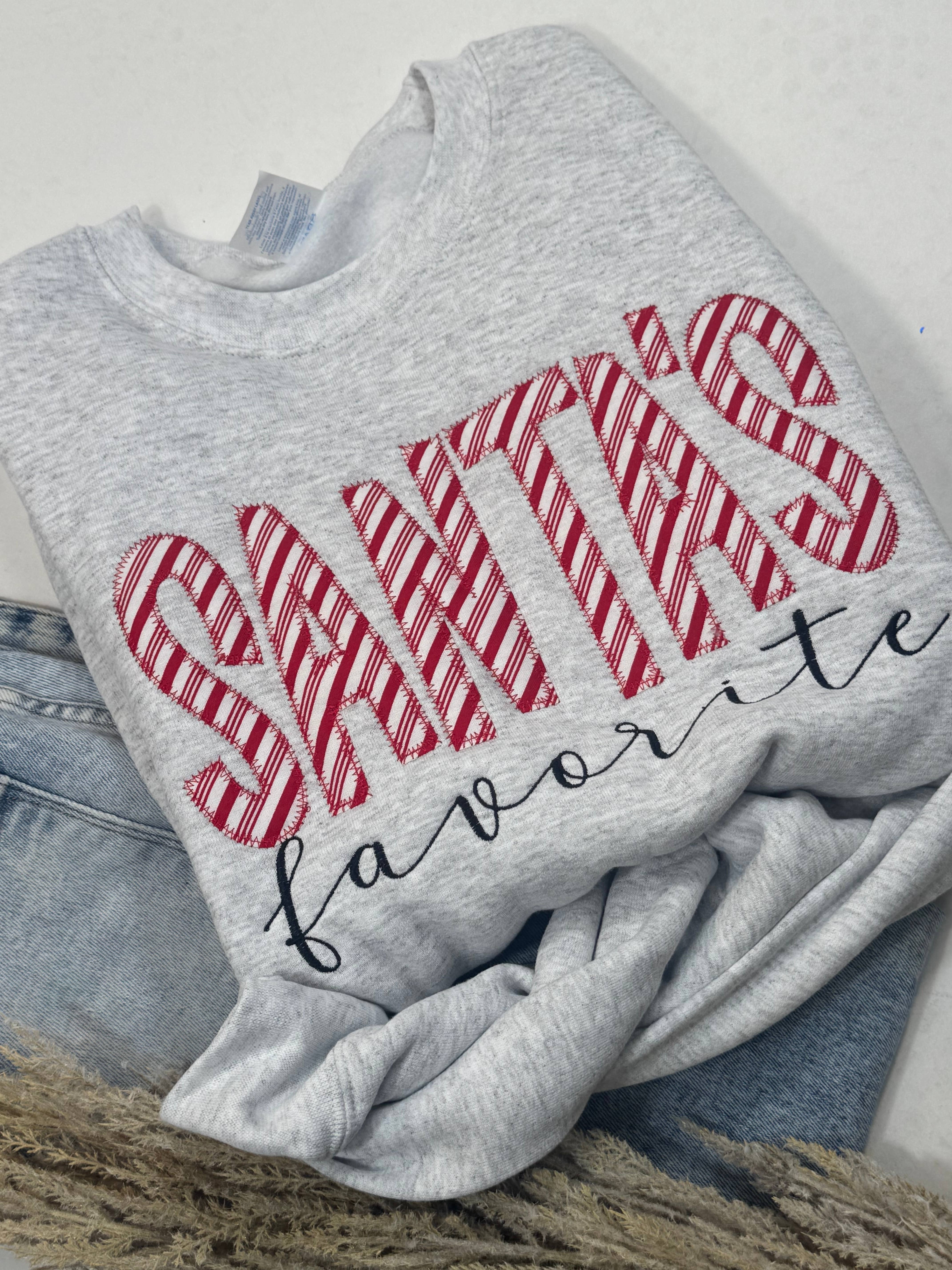 Shop Southern Belle - Wholesale Graphic Sweatshirt - Unisex - Santa's Favorite Christmas Sweatshirt4