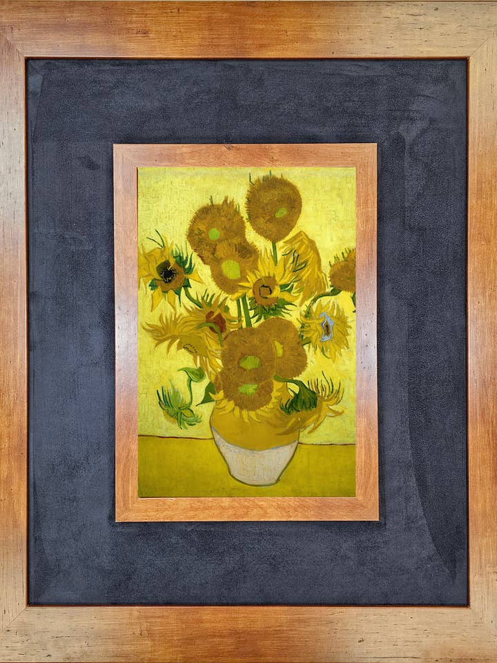 Van Gogh Sunflowers with Honey Maple and Fabric for wholesale by The Brightener Group