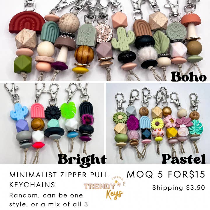 TrendyKeys - Wholesale Keychain - Women's - Minimalist Bag Charm Keychains