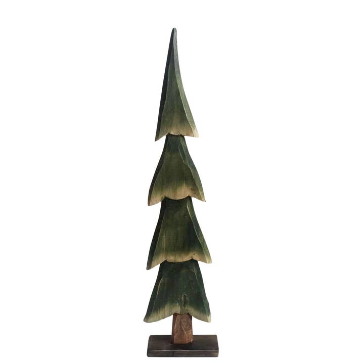 HomArt - Wholesale Decorative Tabletop Object - Wood Tree, Green - Med