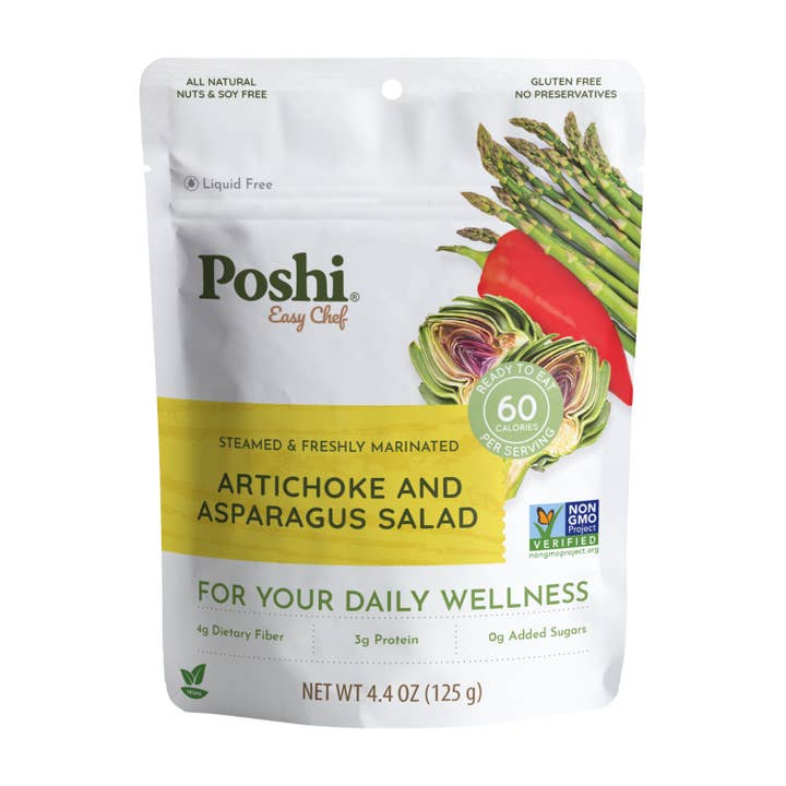 Poshi- Artichoke & Asparagus Salad 4.4oz for wholesale by POSHI