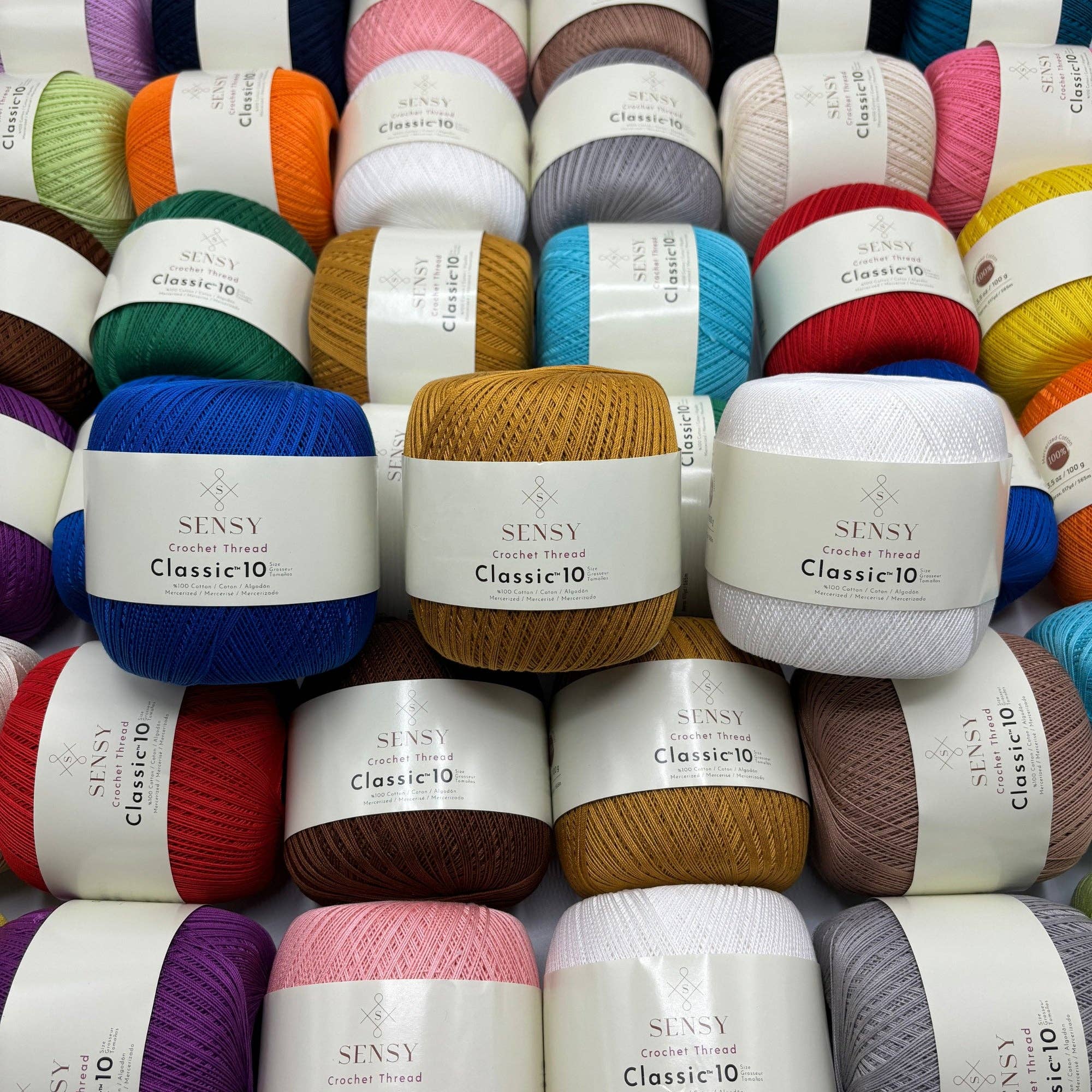 Sensy - Wholesale Yarn - Sensy Crochet Thread Classic Size 10, 100% Mercerized Giza Cotton, 617 Yards, Gauge 0 Lace39