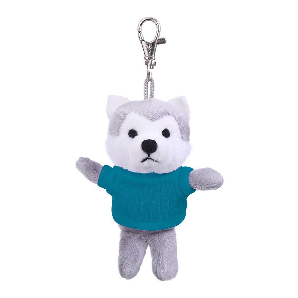 Plushland - Wholesale Keychain - Unisex - 4" Keychain - Husky with customized shirt5