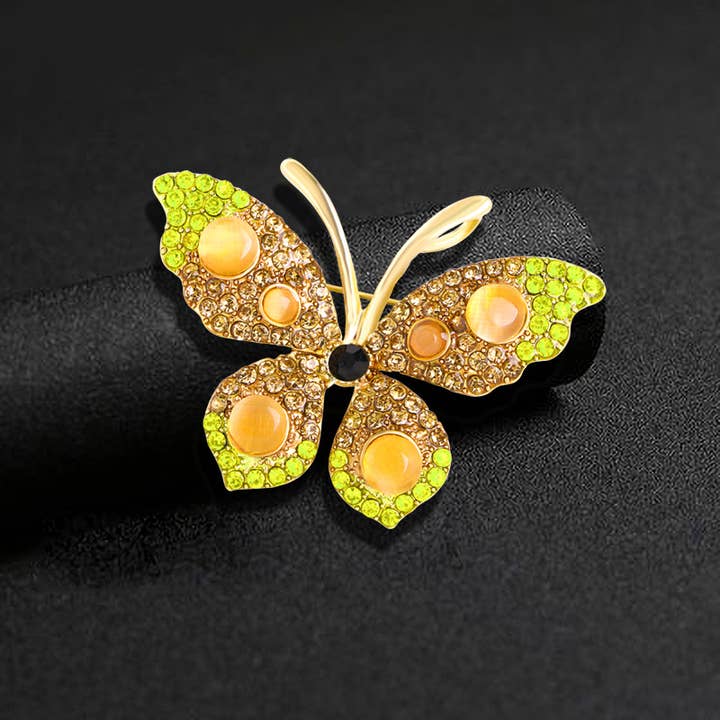 Tourtiwi - Wholesale Brooch - Rhinestone Butterfly Brooch Pin Corsage5