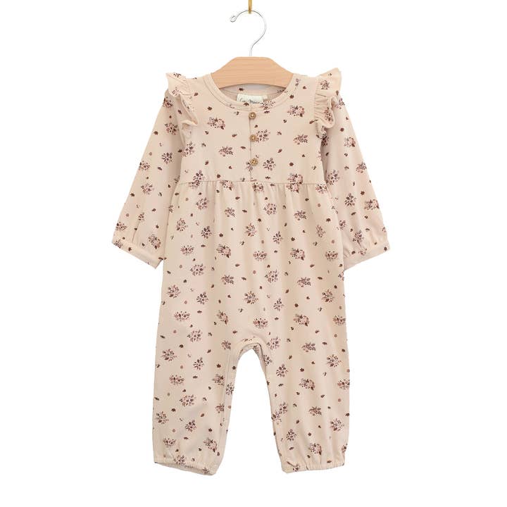 City Mouse Studio - Wholesale Jumpsuit - Baby - Floral Flutter Long Romper