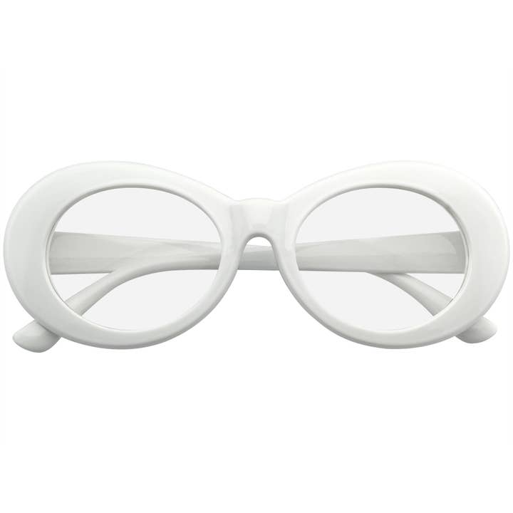 Emblem Eyewear - Vendita all'ingrosso Occhiali da vista - Unisex - Retro Flat Round anni '90 Fashion Clout Occhiali ovali Trasparente4