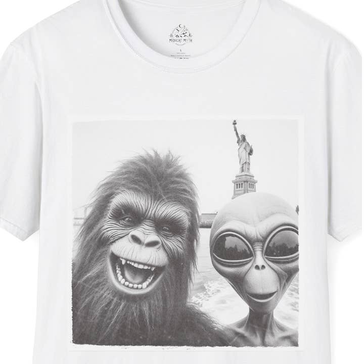Midnight Myth - Wholesale T-Shirt (Graphic) - Men's - Statue of Liberty NYC Souvenir Bigfoot Shirt Sasquatch Men's