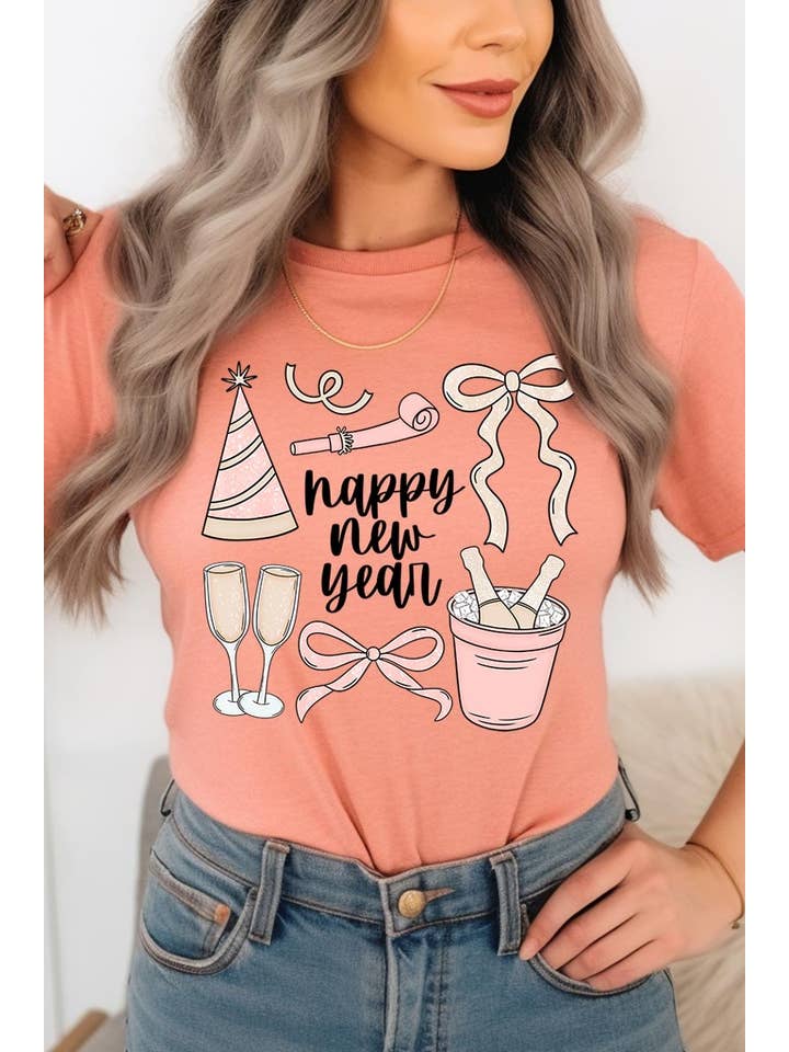 COLORBEAR - Wholesale T-Shirt (Graphic) - Women's - Happy New Year Graphic Tee16