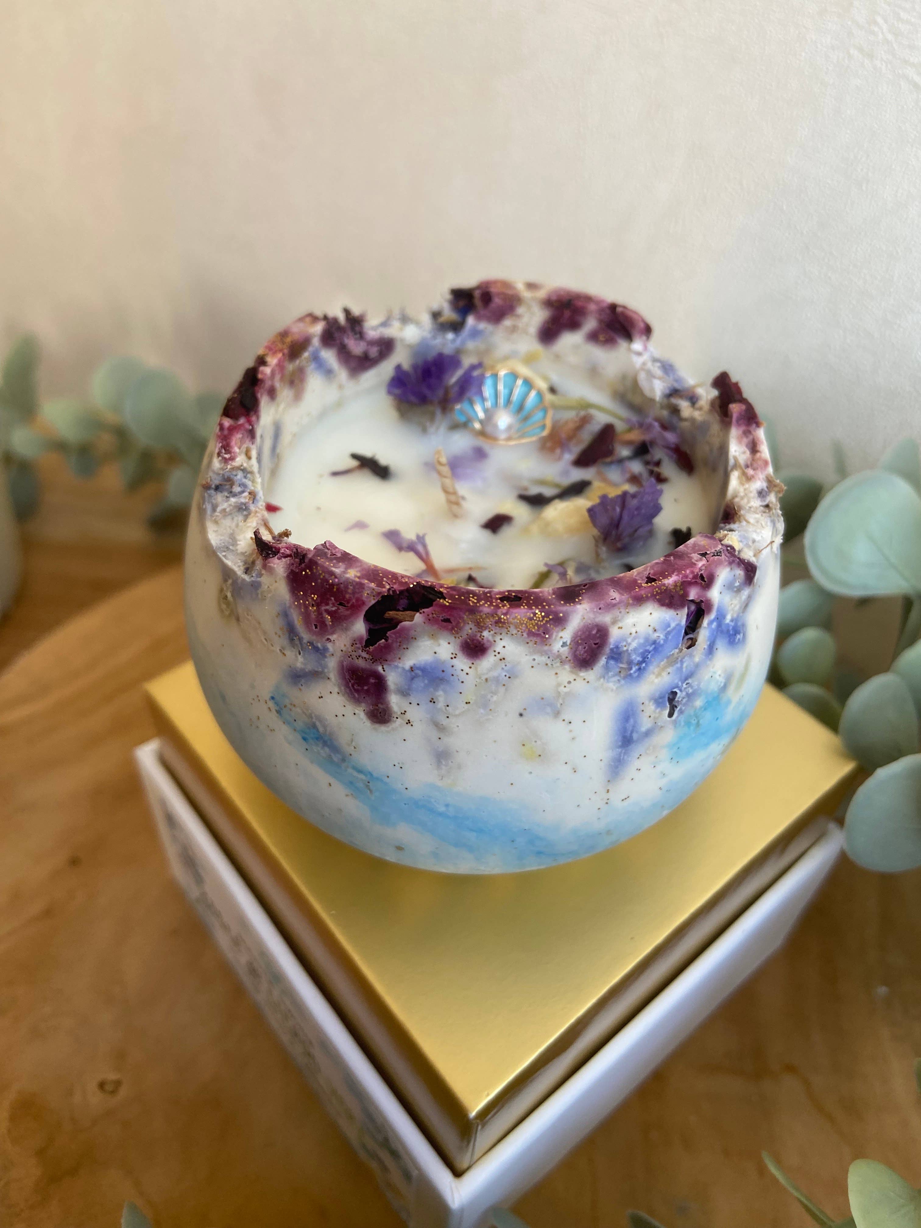 Lilium Blanc - Wholesale Jar/Filled Candle - Lime Candle, Soy Wax & Floral Jesmonite2