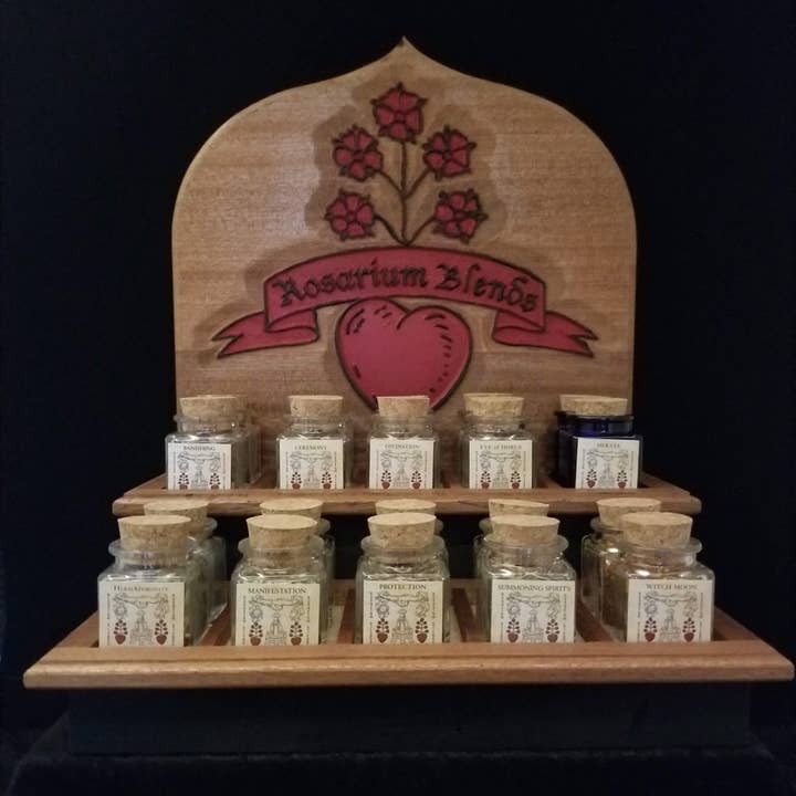 Rosarium Blends - Wholesale Retailer Display - Beauty & Wellness - Ritual Incense Display (2 sizes - Display w/ Incense Filled)