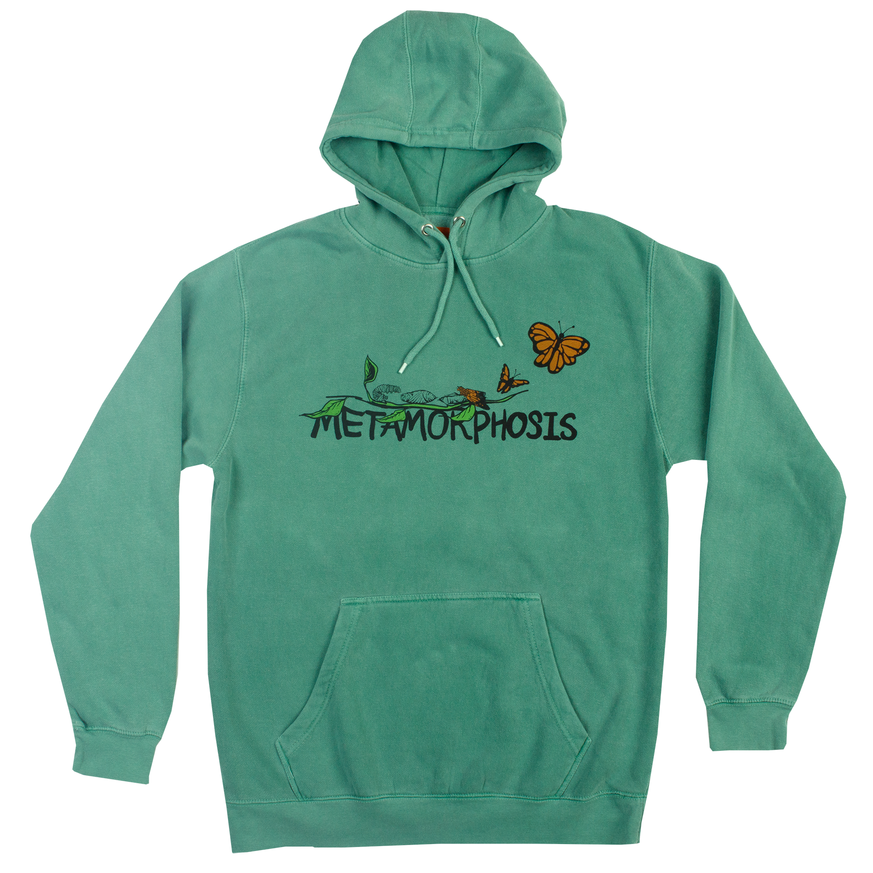 Vintage Green Metamorphosis Relaxed Fit Hoodie Sweatshirt for wholesale on Faire5