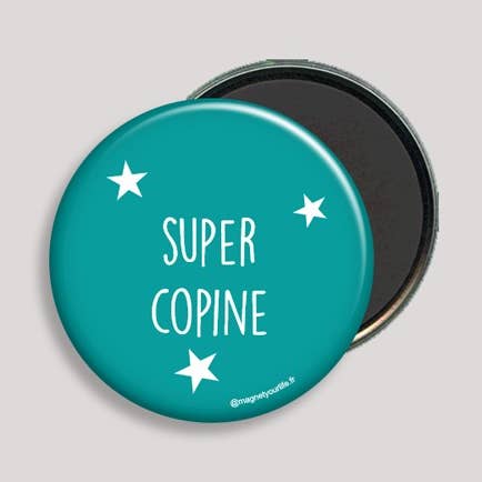 Magnet „Super Freundin“ für den Großhandel von Magnet Your Life - Aimantez votre vie !