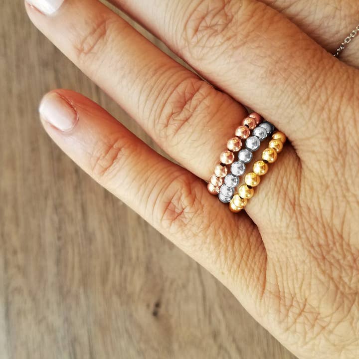 ALEF BET JEWELRY – wholesale Band/Stackad Ring – Pärlringar för kvinnor