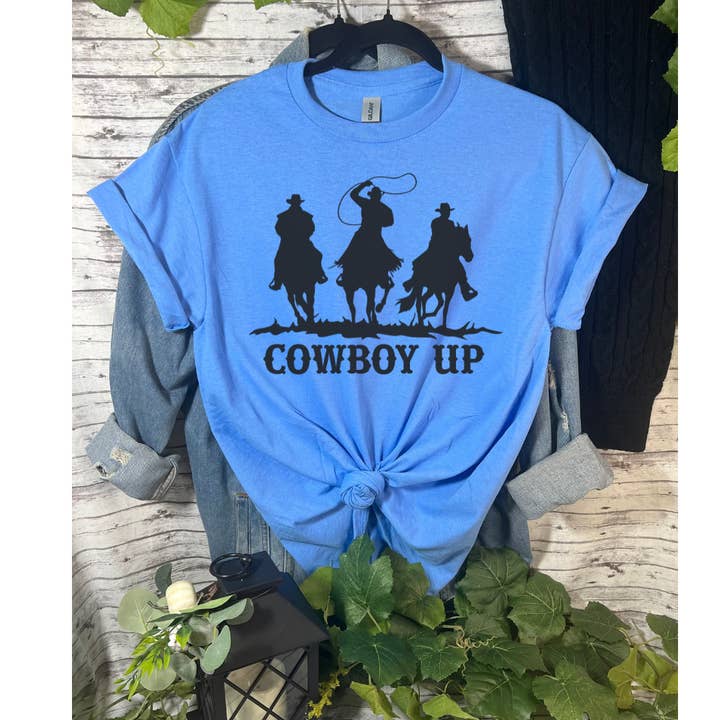 Cowboy Up T-shirt for wholesale by Duck Creations Wholesale