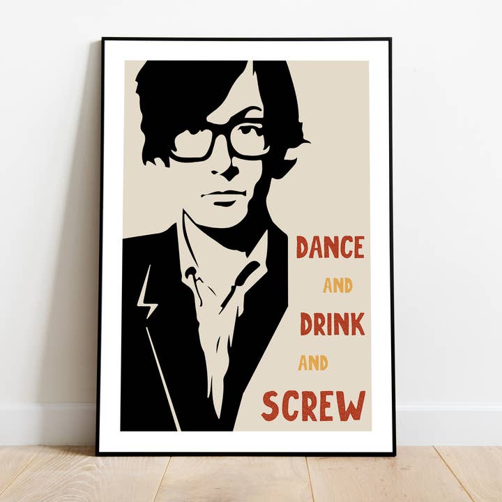 Affiche Pulp Music, Retro Lyrics, impression de groupe de musique des années 90 pour la vente par Jaffa Orange