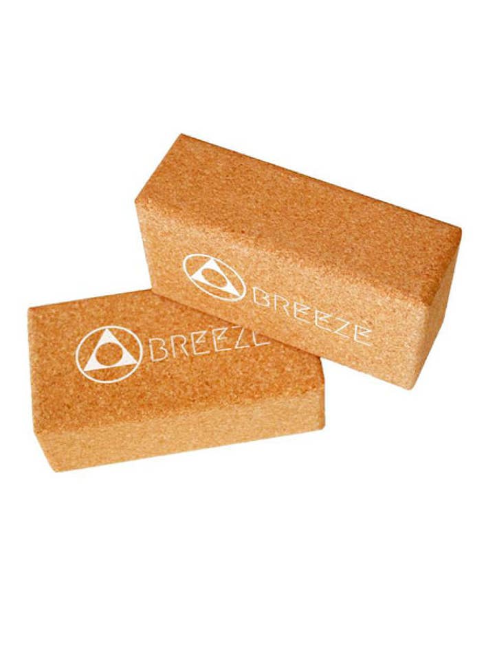 Yoga set of 2 cork block Pluto white for wholesale by BreezeYoga