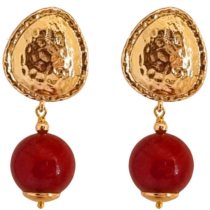 PearlGem Designs - Wholesale Dangle earrings - Emily Gold or Platium plated Gemstone Stud Earrings39