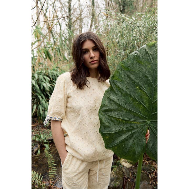 OPEN BACK PAJAMAS IN WHITE - M for wholesale by Iturrienea