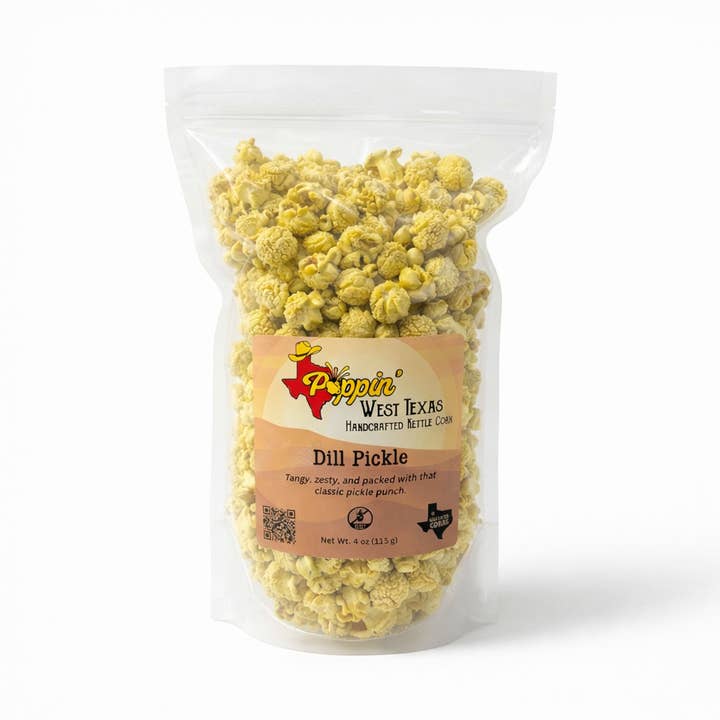 Dill Pickle Popcorn - 9 cups for wholesale by Poppin' West Texas